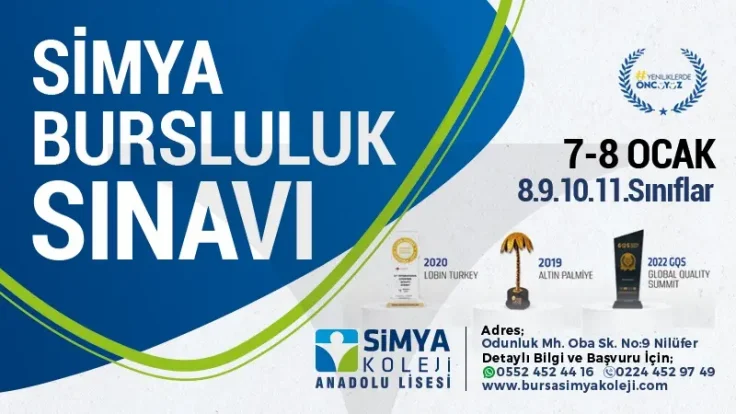 Bursa Simya Koleji Anadolu Lisesi Bursluluk Sınavı